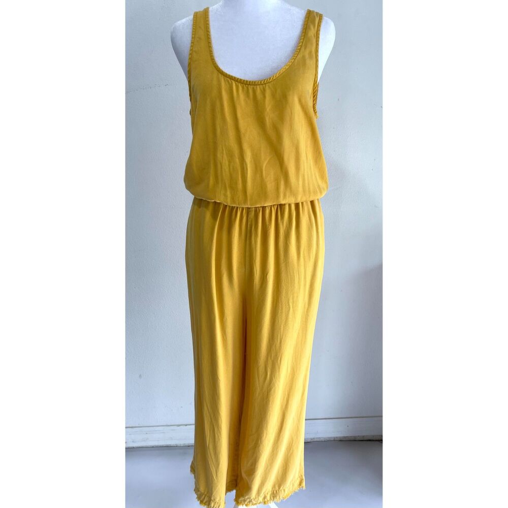 C&C california romper pants summer casual colorful dusty yellow lyocell women XS